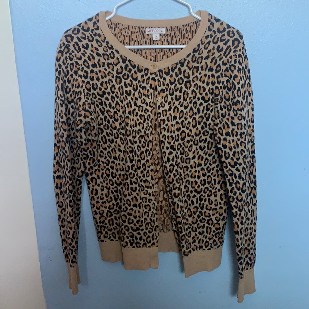 Long sleeve cheetah cardigan